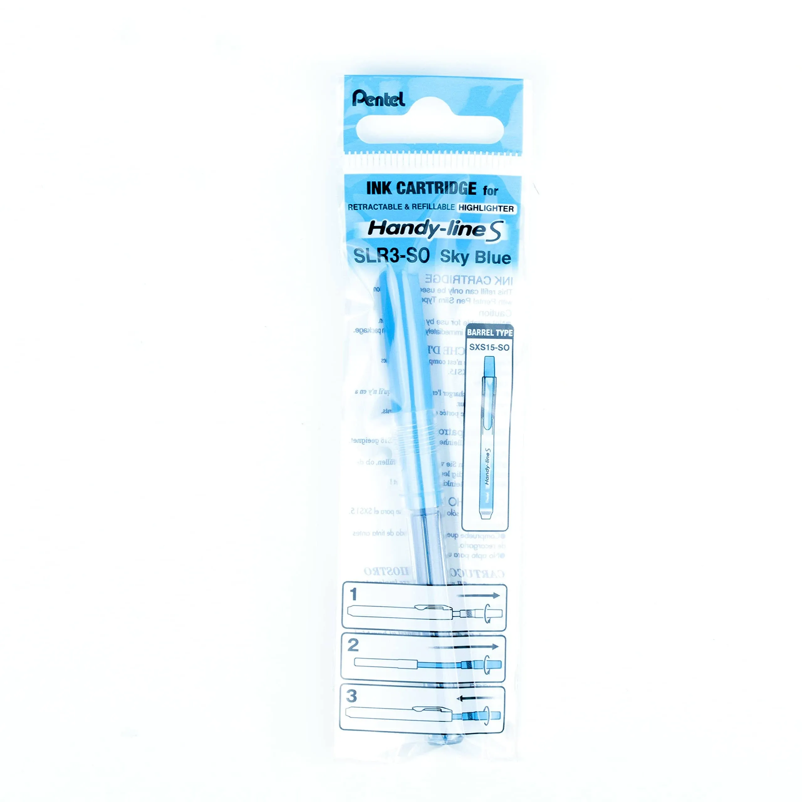 Pentel Refill for Handy-line S Highlighter Sky Blue Ink Box of 12 (slr3-s)