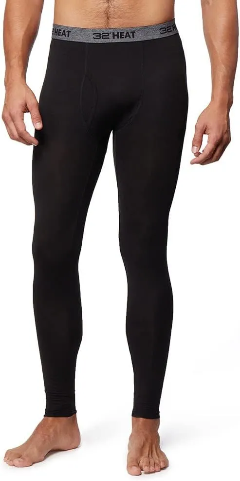 32 Degrees HEAT Performance- Men&#039;s Underwear Base Layer Leggings - Black/Size XL