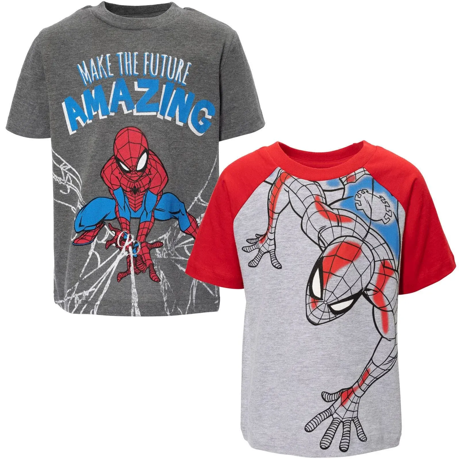 Marvel Spider-Man Big Boys 2 Pack T-shirts Grey / Grey 10-12