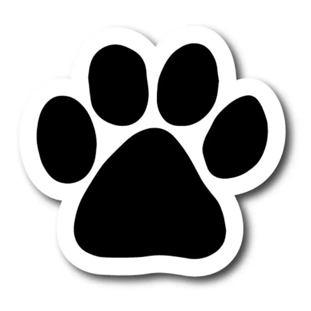 Magnet Me Up: Black Pawprint Magnet Decal - 5 Inch, Heavy-Duty Automotive Magnet for Car, Truck, SUV - Pet Lover's Choice, Stylish Puppy Auto Magnet for Animal Enthusiasts