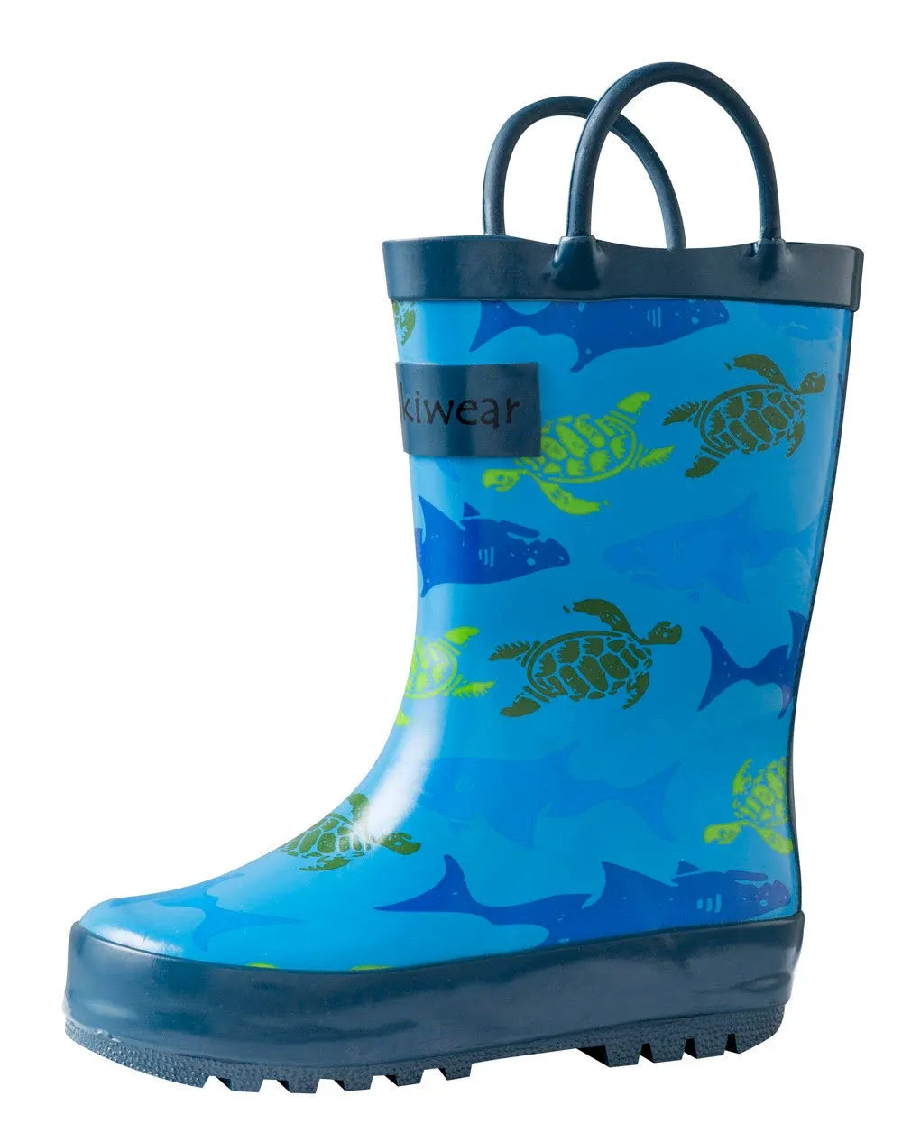 Children's Rubber Rain Boots, Sharks & Turtles, 11T