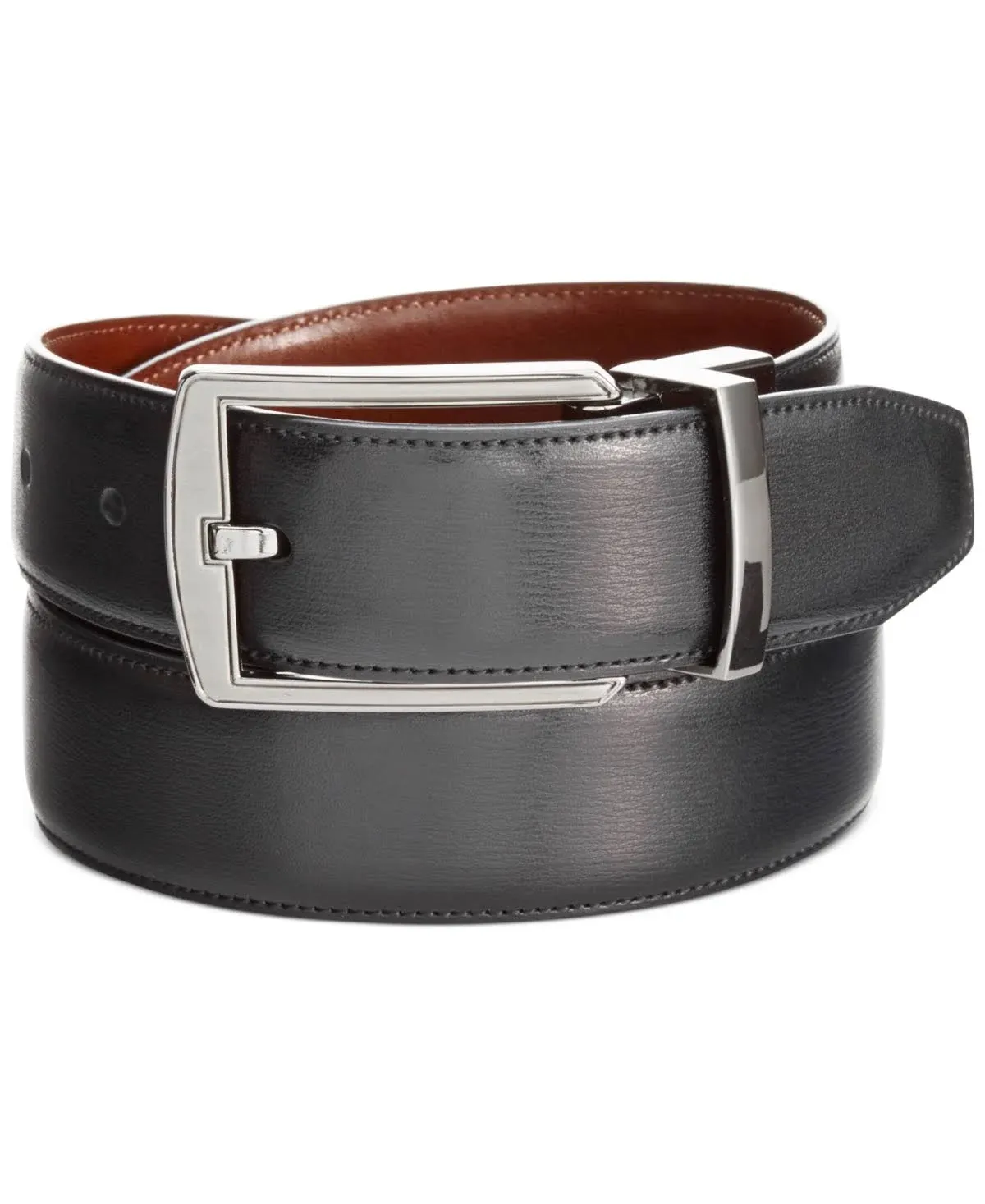 Perry Ellis Portfolio Hi-lo Men&#039;s Reversible Belt