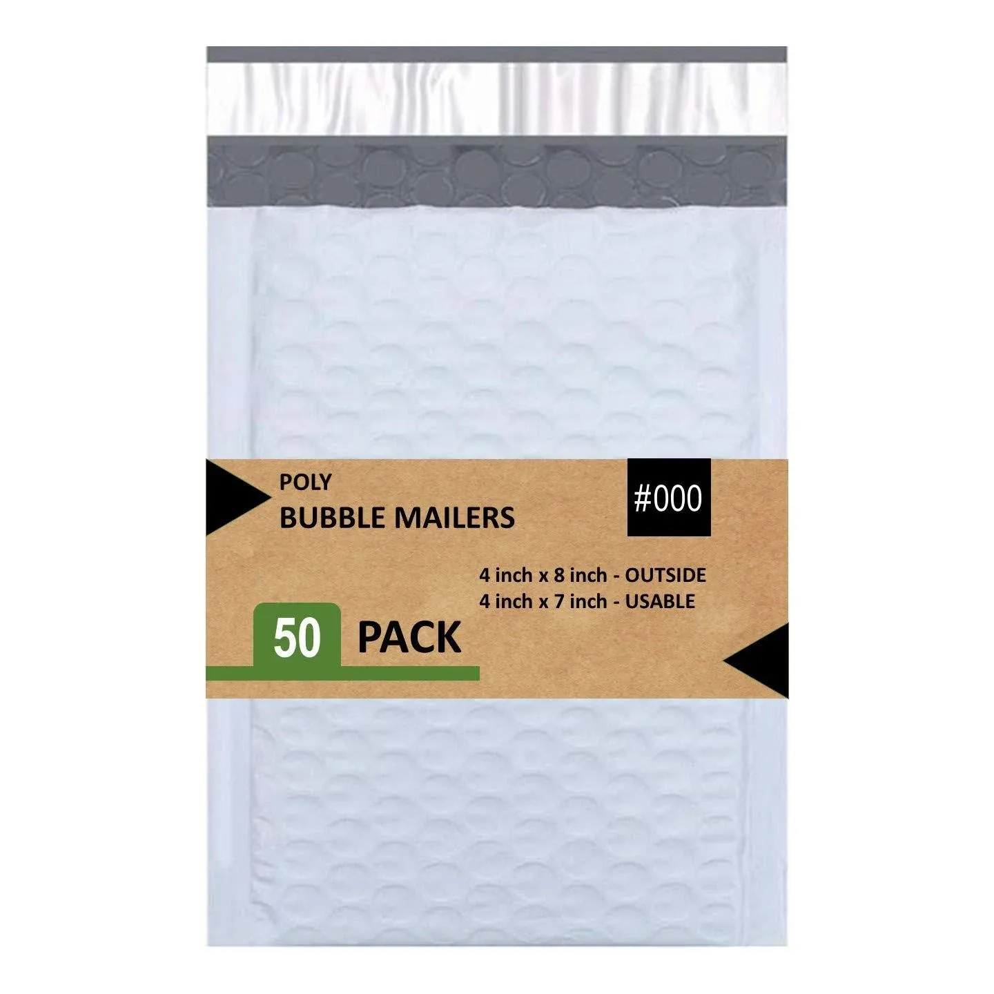 Sales4less #000 Poly Bubble Mailers 4x8 Inches Padded Envelope Mailer Waterproof ...