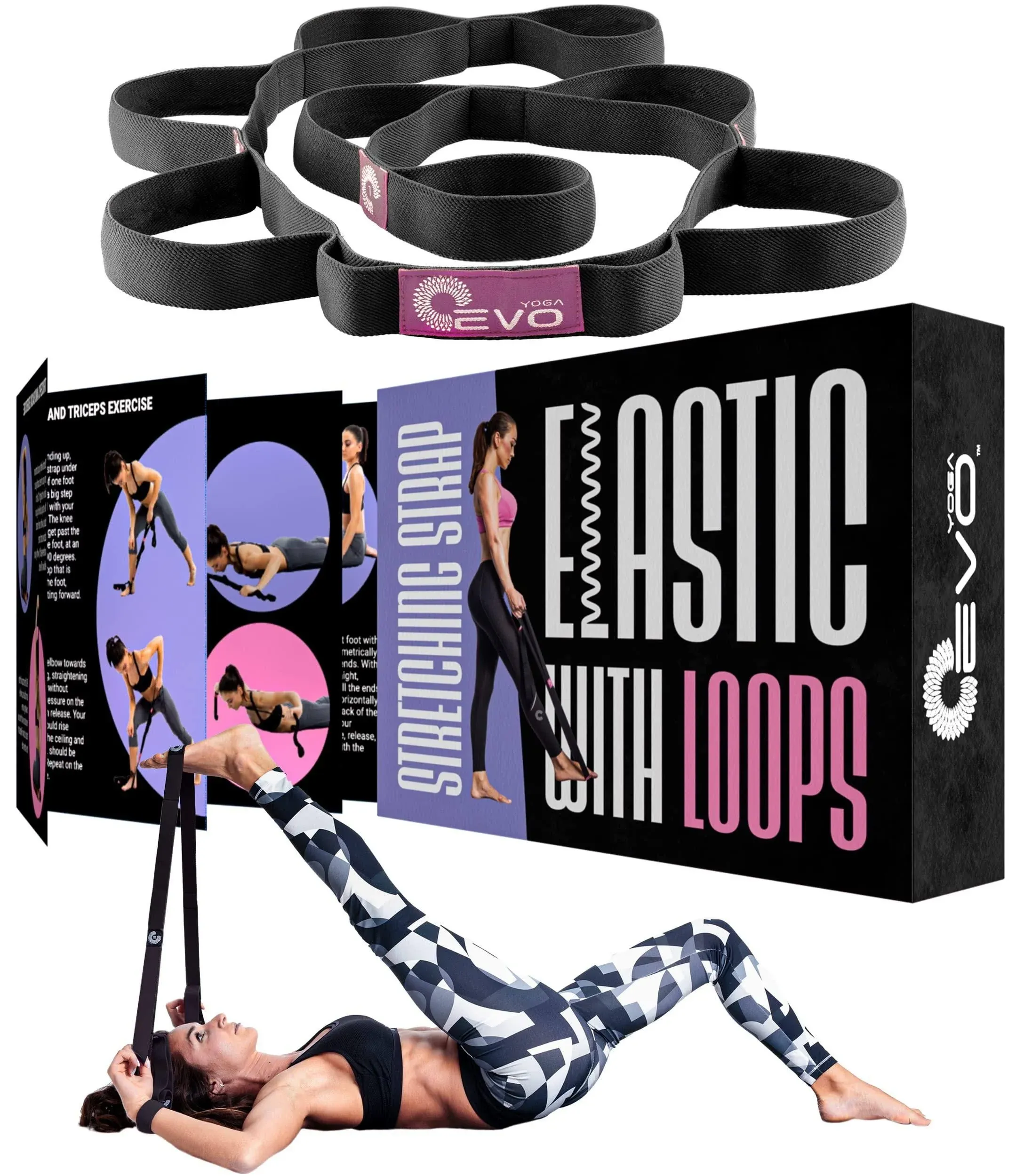 YOGA EVO Exercise Band with Loops for Physical Elastic - Strong resistance 