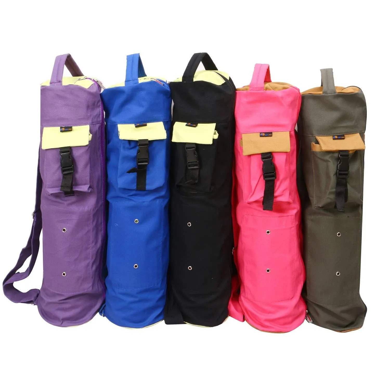 KD Yoga Mat Bag Cotton Canvas Cover Extra Large Bag Multi Functional Pockets for ...