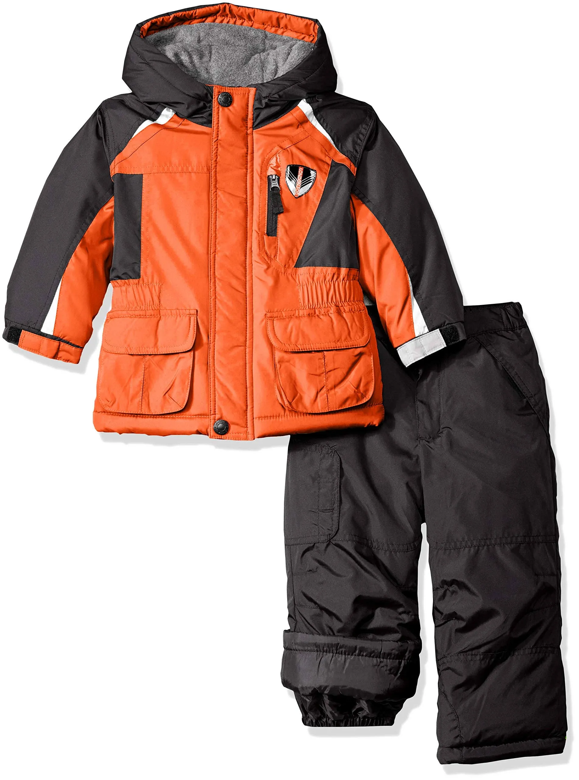 London Fog Infant Boys Orange & Black Snowsuit Size 12M 18M 24M