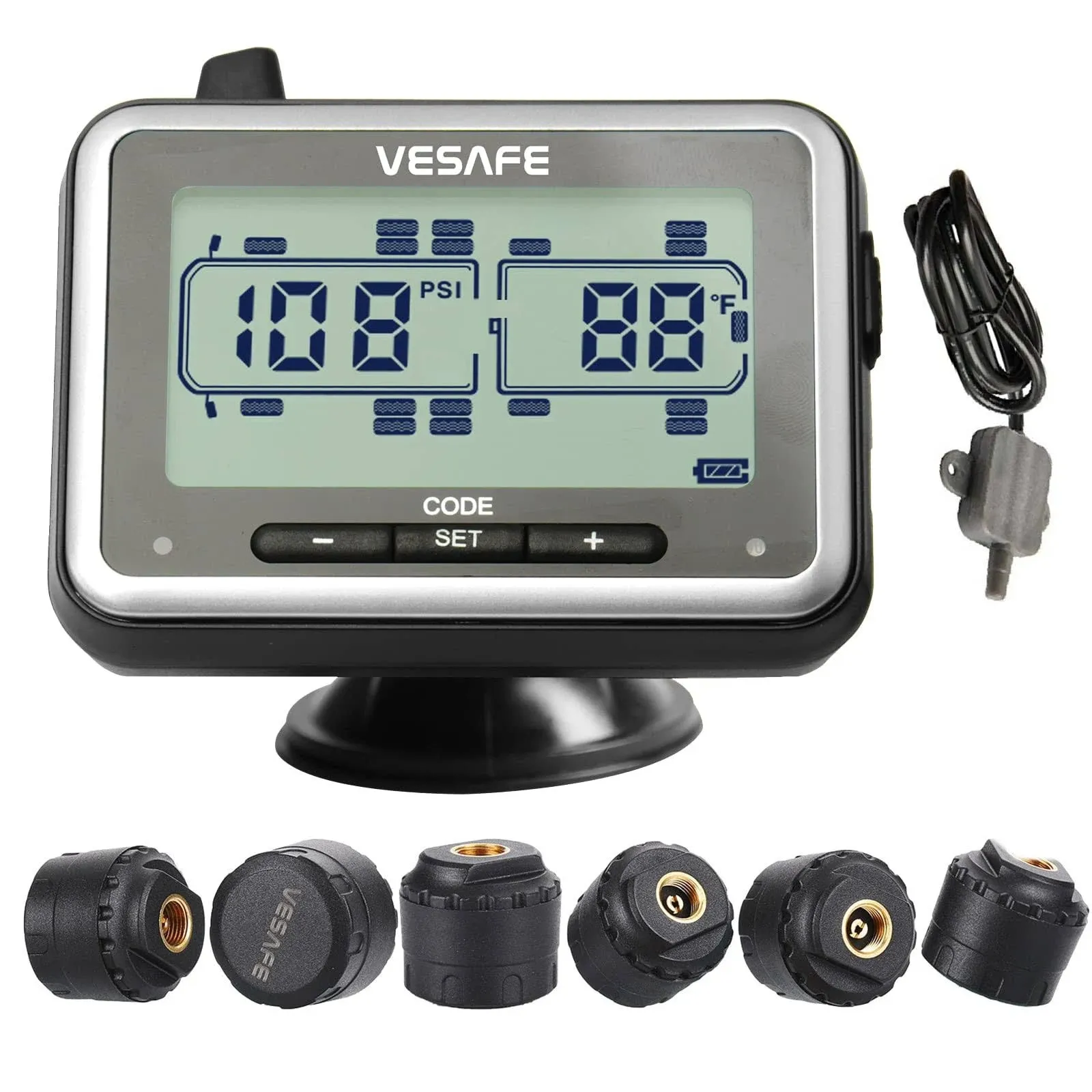 VESAFE TPMS, Wireless Tire Pressure Monitoring System for RV, Trailer, Coach,...