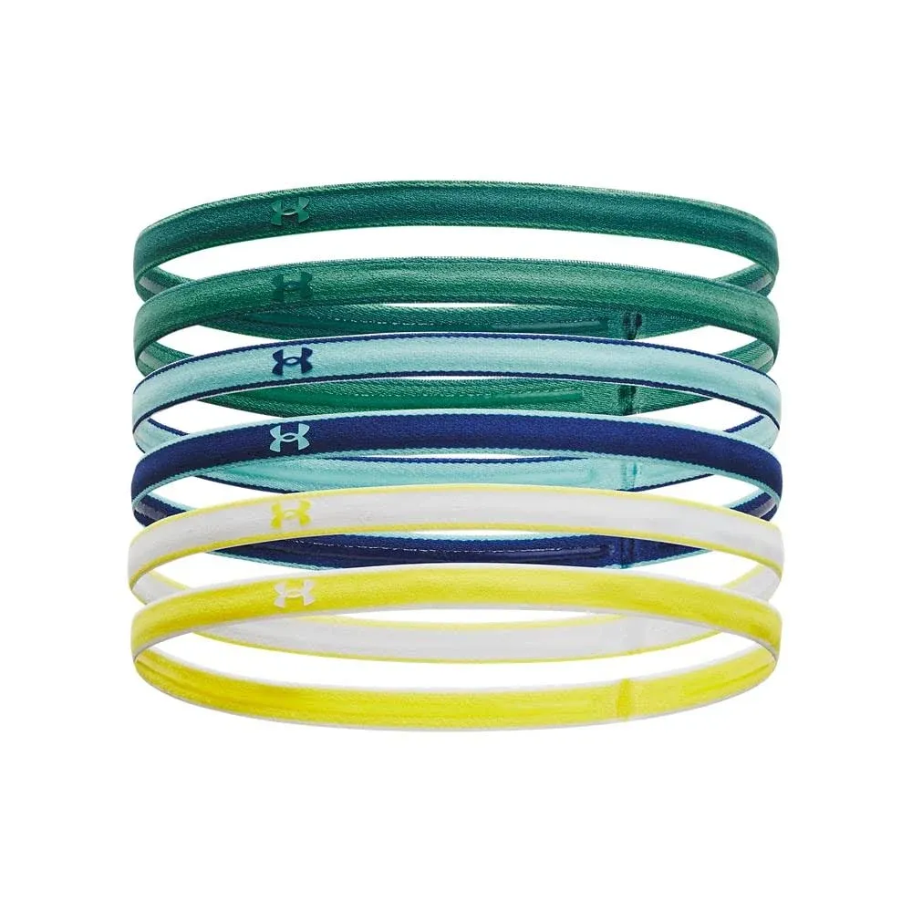 Under Armour Sport Headbands Assorted 6 Pack Green/Yellow