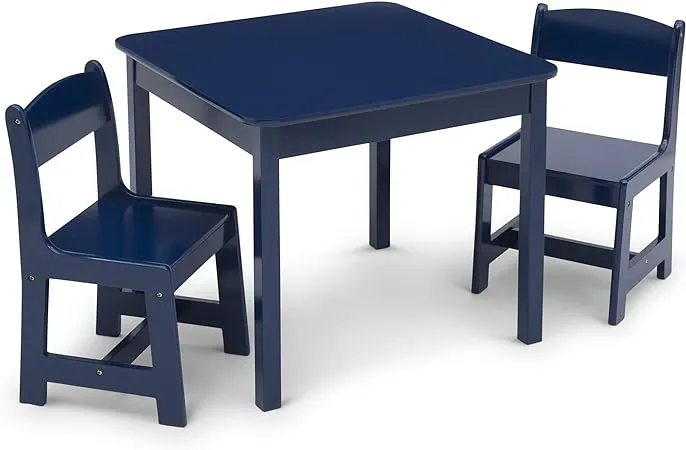 Delta Children MySize Kids Wood Table and Chair Set (2 Chairs Included), Deep...