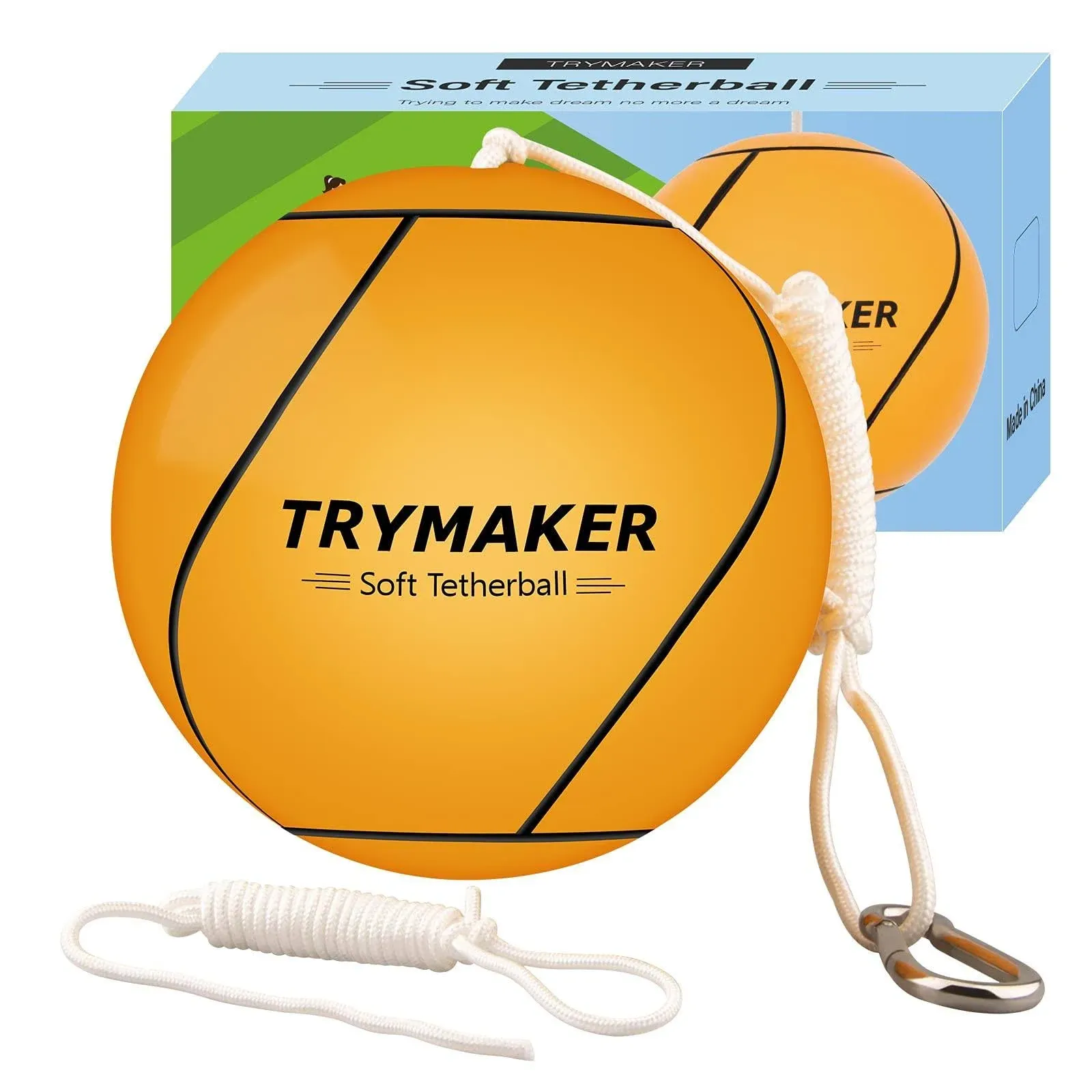 Tetherball Tether Balls and Rope Set Replacement Game Backyard Outdoor Playgroun