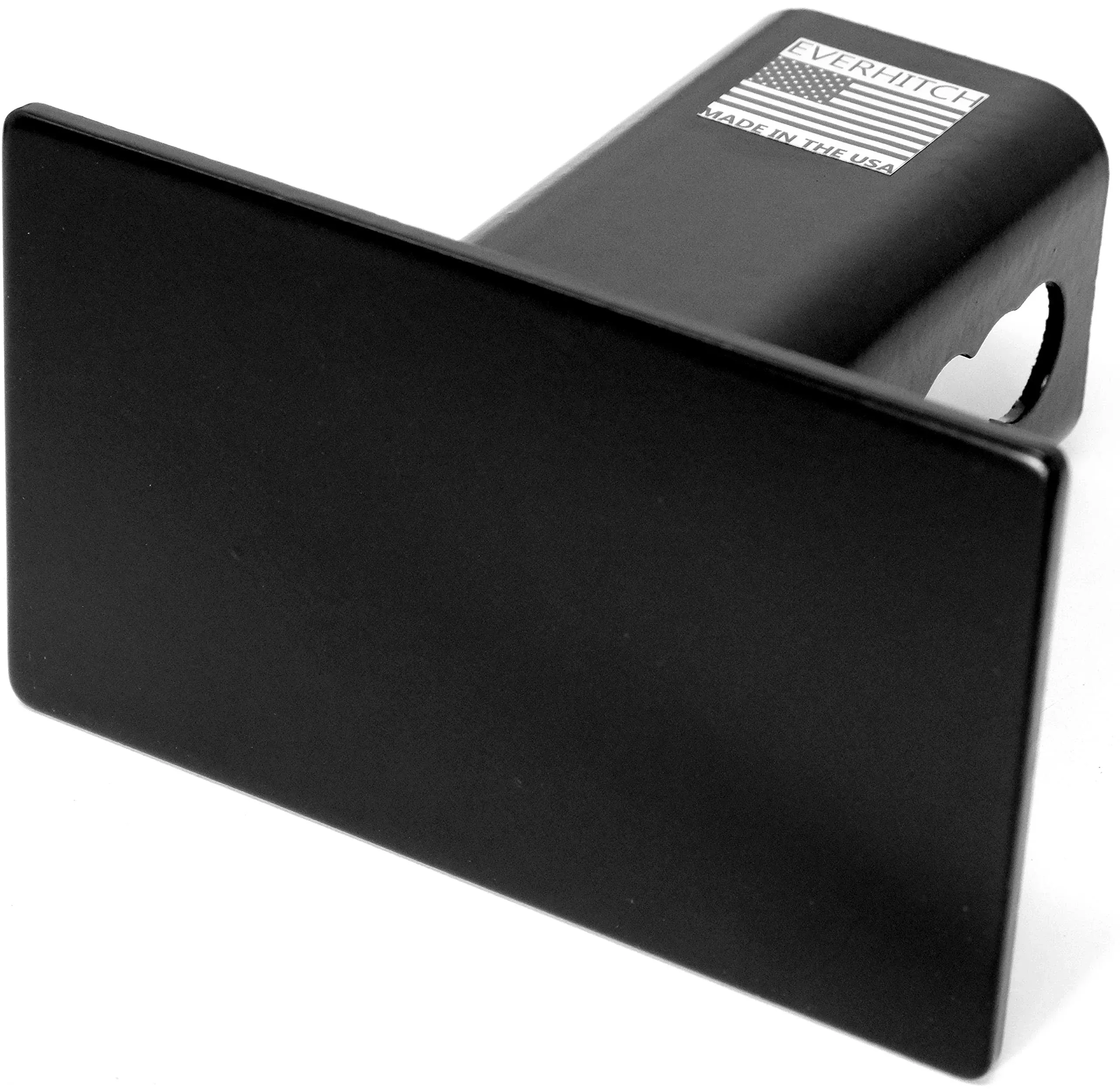 Blank Metal Hitch Cover (Fits 2" Receiver, Black 5"x3")