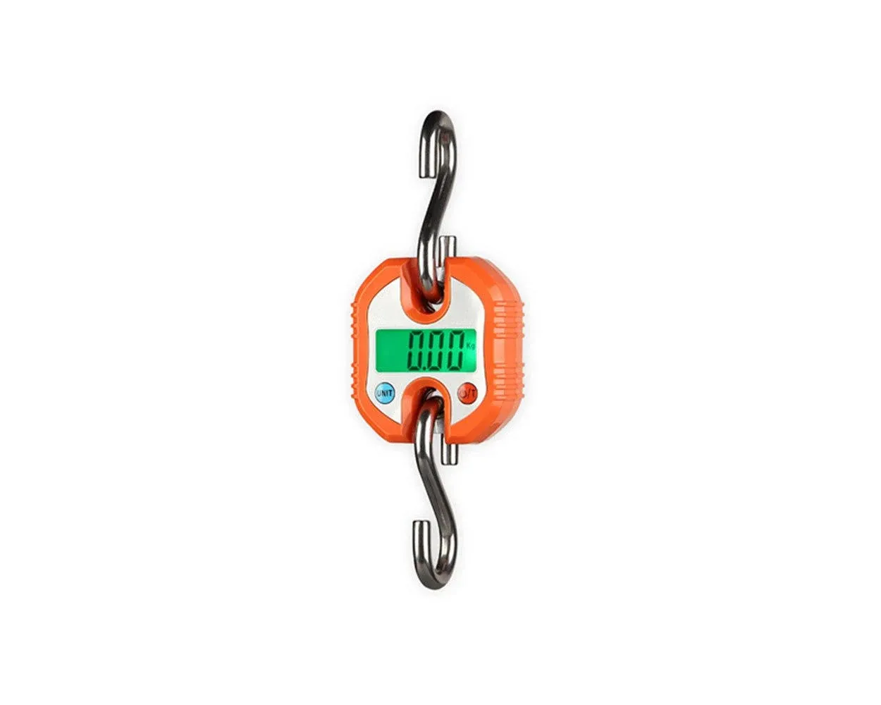 Klau Portable Digital Scale 150 kg / 300 lb Heavy Duty Crane Scale Hanging Scales LCD Display with Backlight for Home Farm Hunting Outdoor Orange