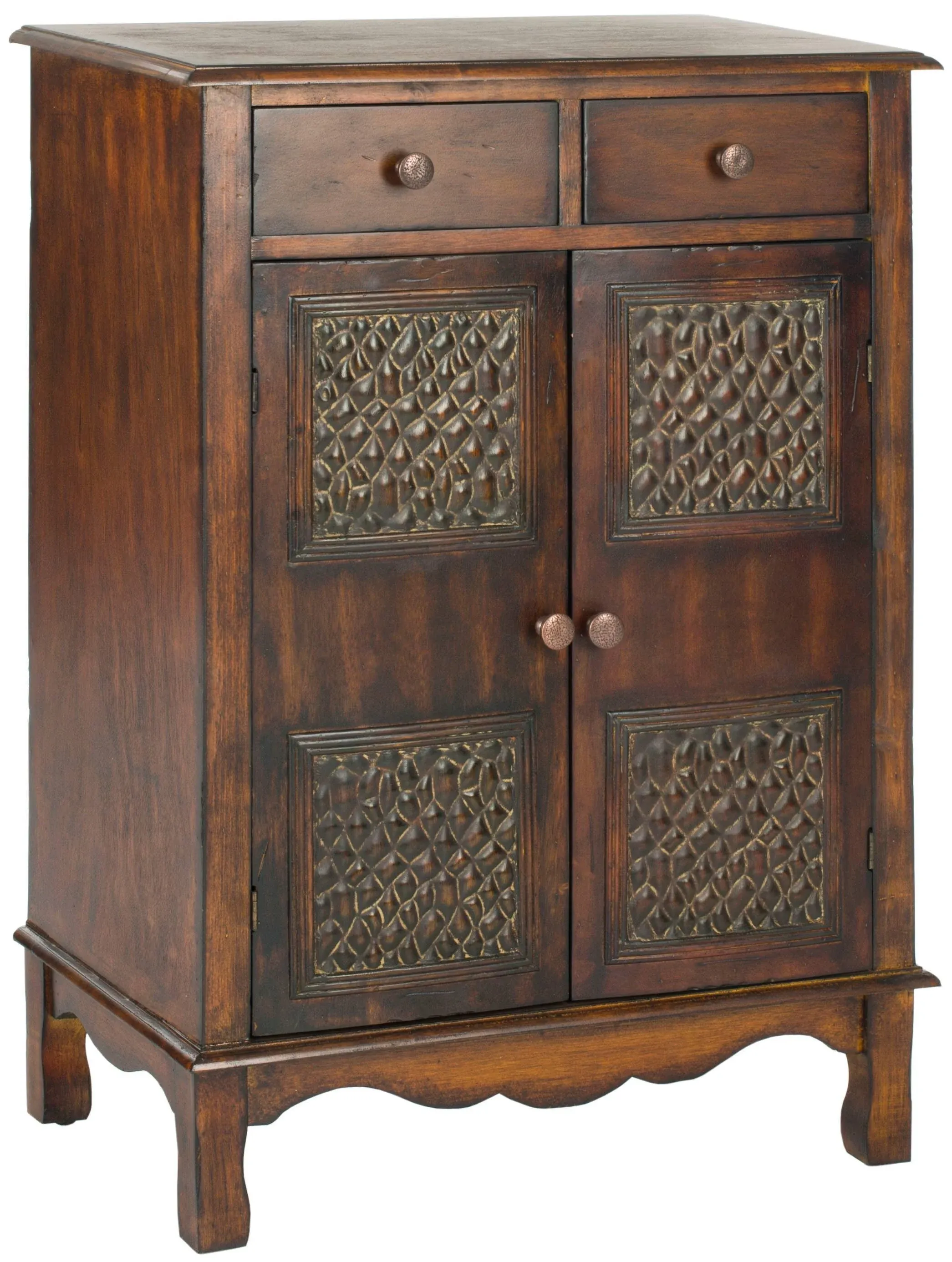 Safavieh Herbert Dark Brown Birch 2-Drawer Accent Chest Lowes.com