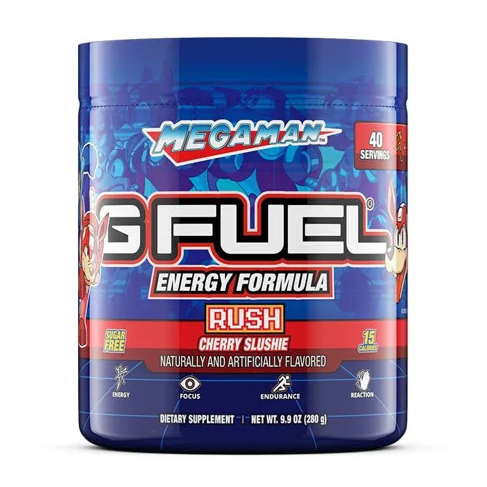 G Fuel Megaman Energy Powder, Sugar Free, Clean Caffeine Focus Supplement, Water ...