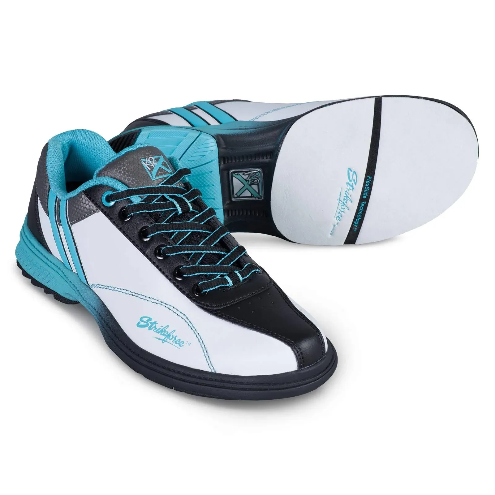 KR Strikeforce Womens Starr Bowling Shoes White/Black/Teal Right Hand