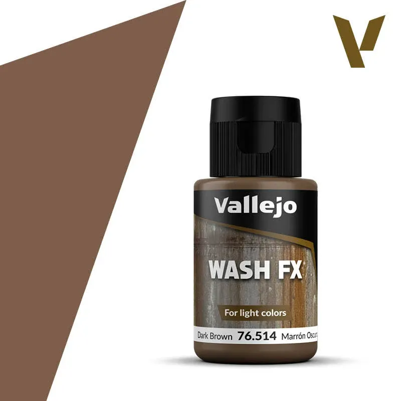 Vallejo Dark Brown Model Wash (35ml Bottle) - Hobby and Model Acrylic Paint