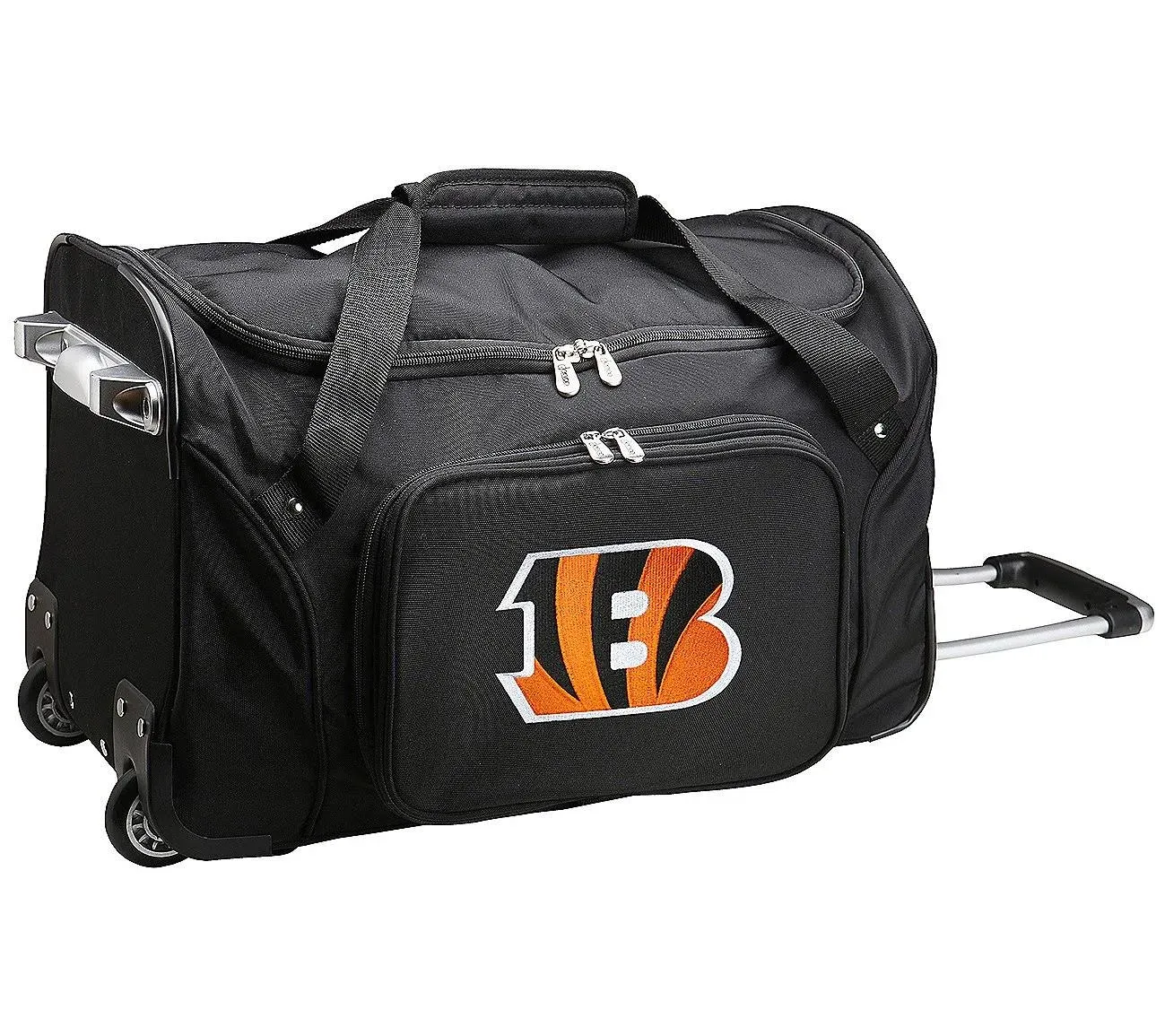 Cincinnati Bengals 22" 2-Wheeled Duffel Bag - Black