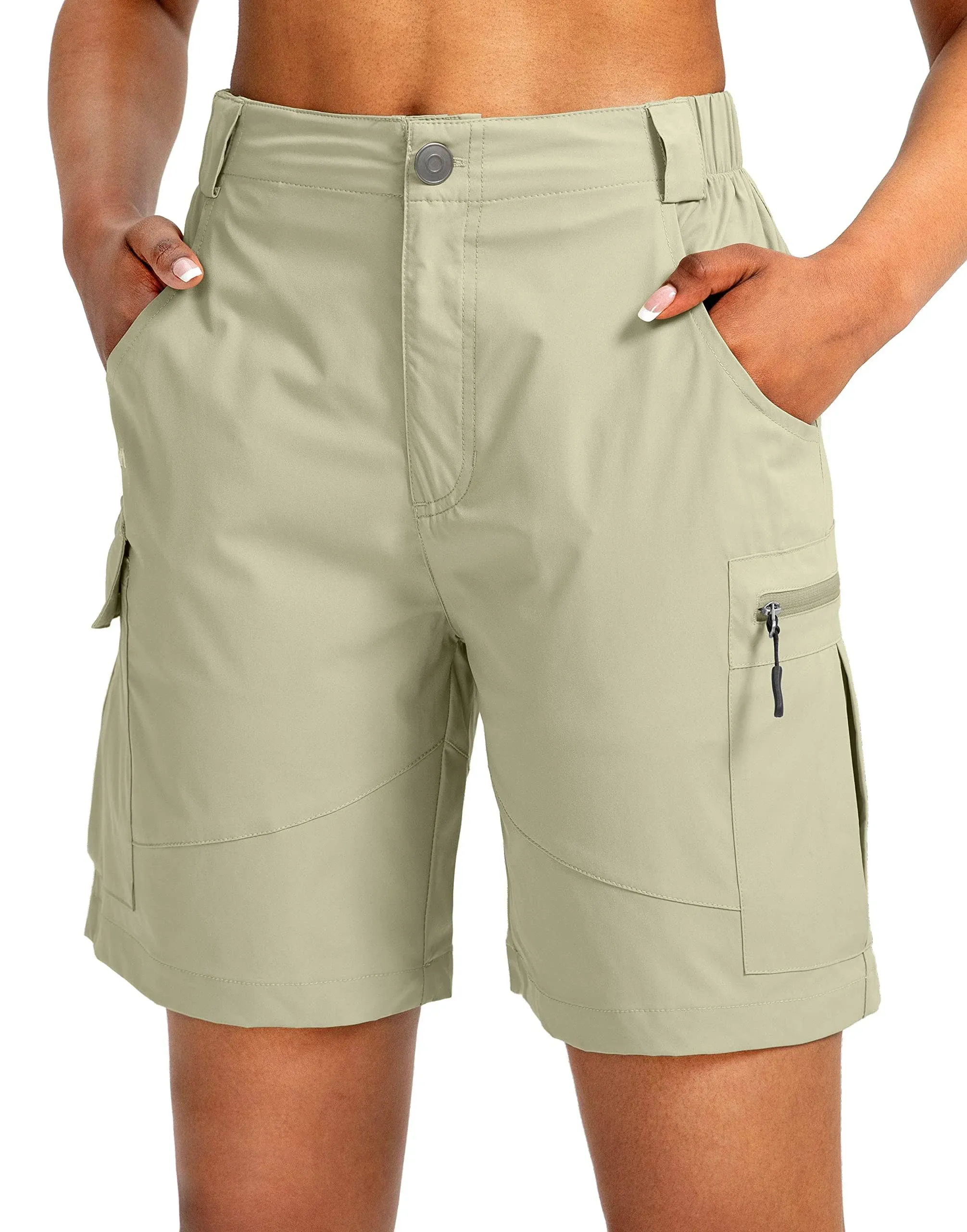 Viodia Women's 7" Hiking Cargo Shorts with Pockets Quick Dry Lightweight Shorts for Women Golf Casual Summer Shorts