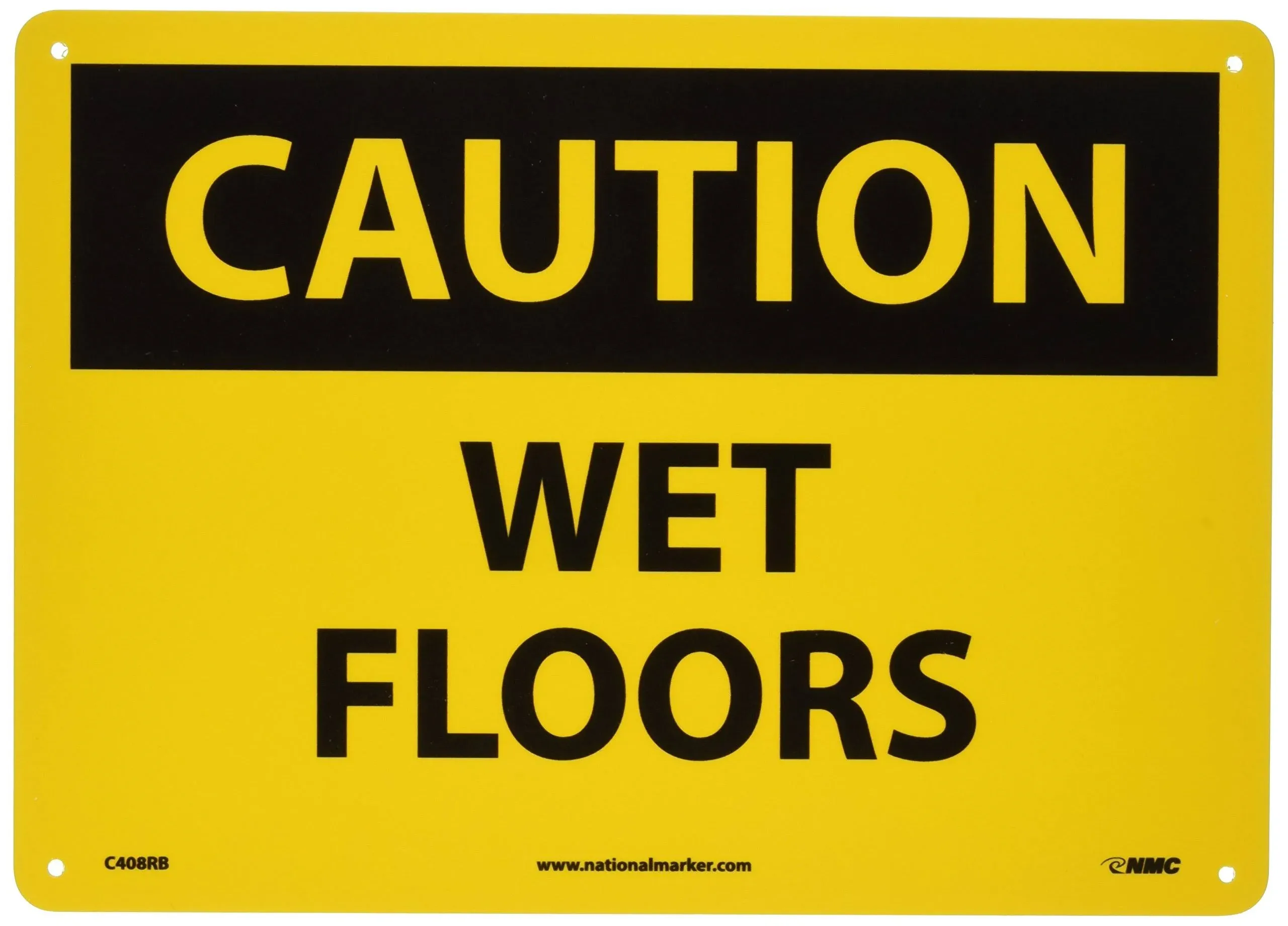 Nmc C408RB Caution Wet Floors Sign