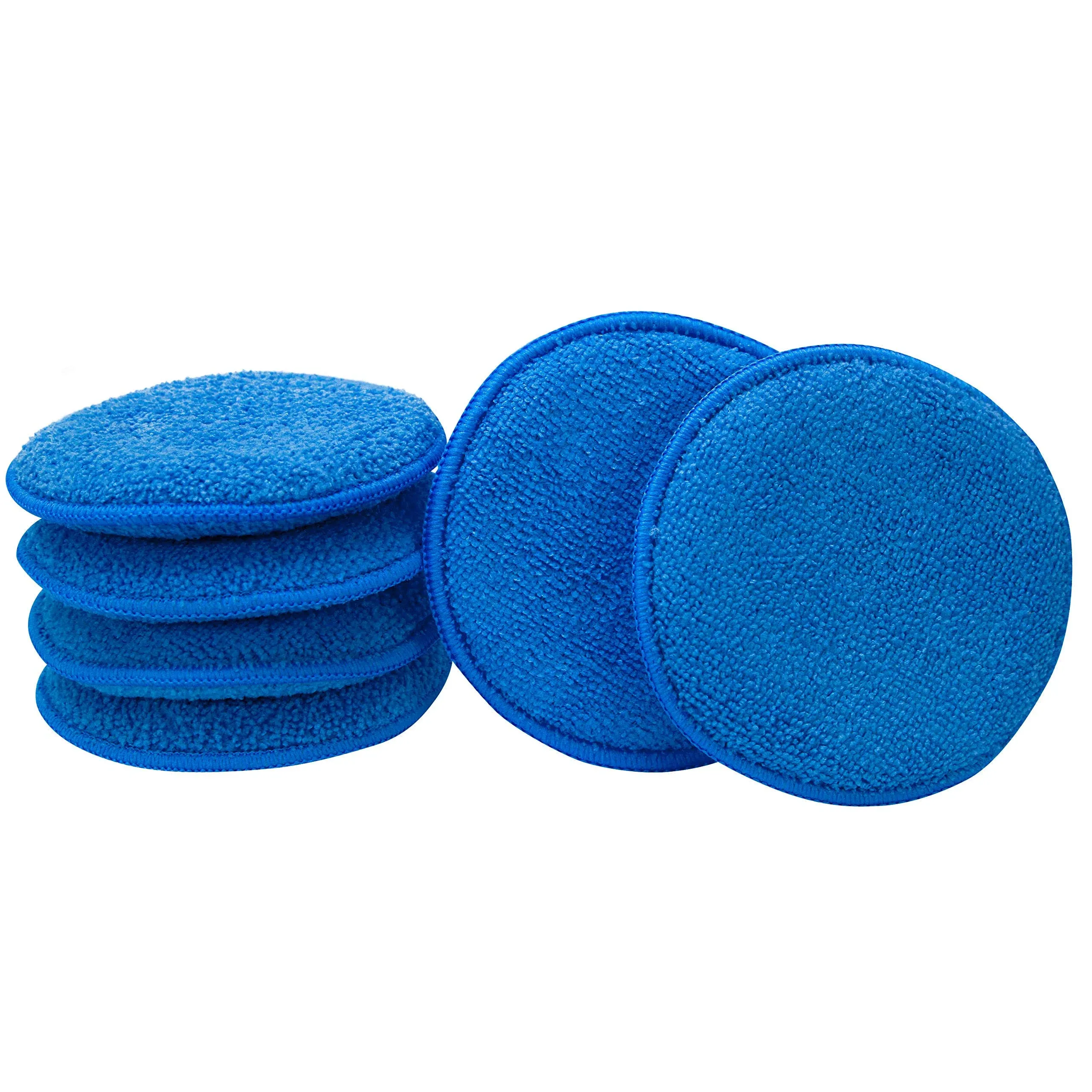 VIKING 924001 Microfiber Applicator Pads - 5 Inch Diameter, Royal Blue, 6 Pack