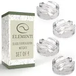 Elementi Fermentation Weight Set of 4 - Glass Fermentation Weights, Canning W...