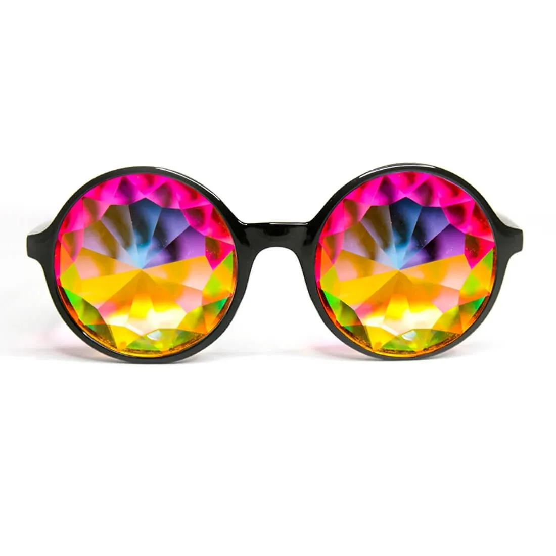 Xtra Lite Kaleidoscope Glasses - Black - Diffraction for Rave Festivals Parties