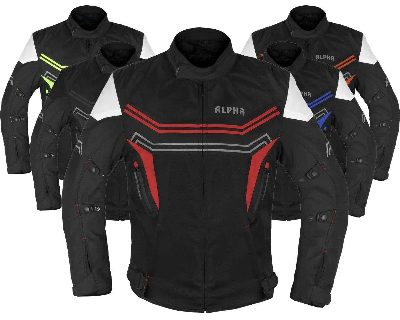 Alpha Cycle Gear Motorcycle All Season Jacket (Red Small)