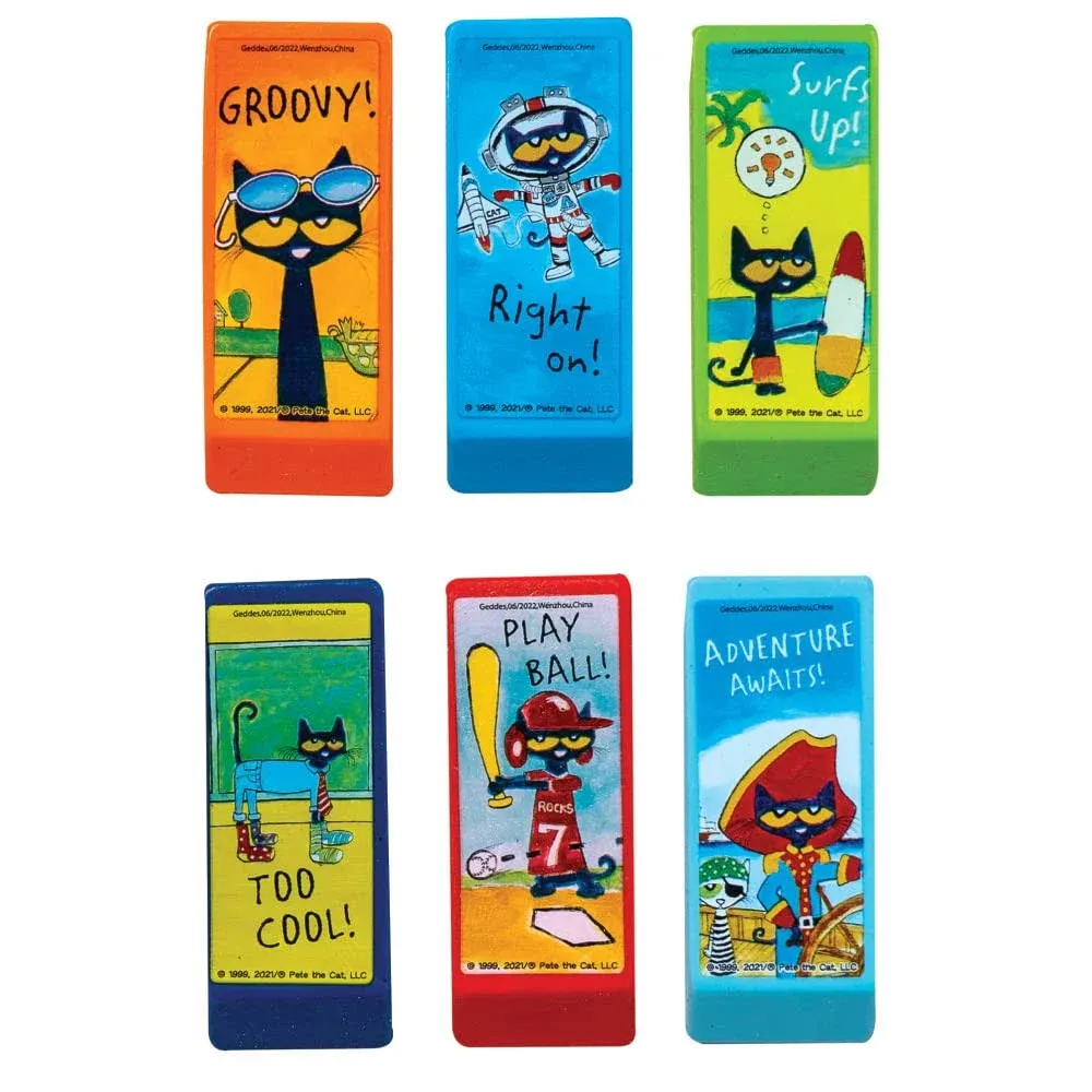 Pete the Cat Beveled Erasers - 24/Box