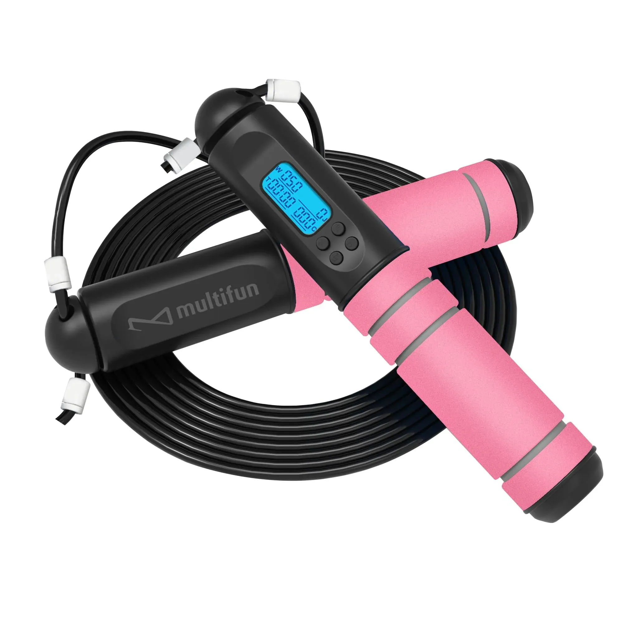 Jump Rope Speed Skipping Rope with Calorie Counter Adjustable Digital Counting