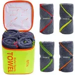 4Monster 4 Pack Microfiber Bath Towel Camping Towel Swimming Towel Sports Towel