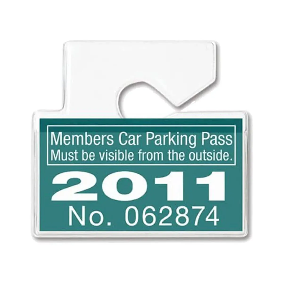 2 Pack - Parking Pass Tags for Car - Free Ship - Sturdy Clear Vinyl Horizontal Display Permit Hanger - hang School Decal, Park Pass Receipt