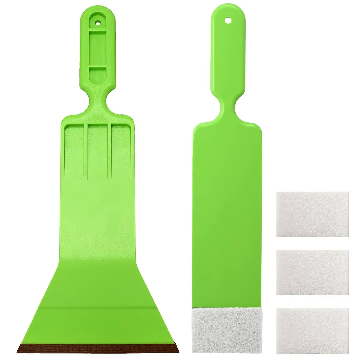 2 Pcs Window Tint Tools Green Automotive Bulldozer Squeegee + Scrubber Paddle ...