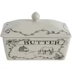 Creative Co-op DA8364 Butter Dish White