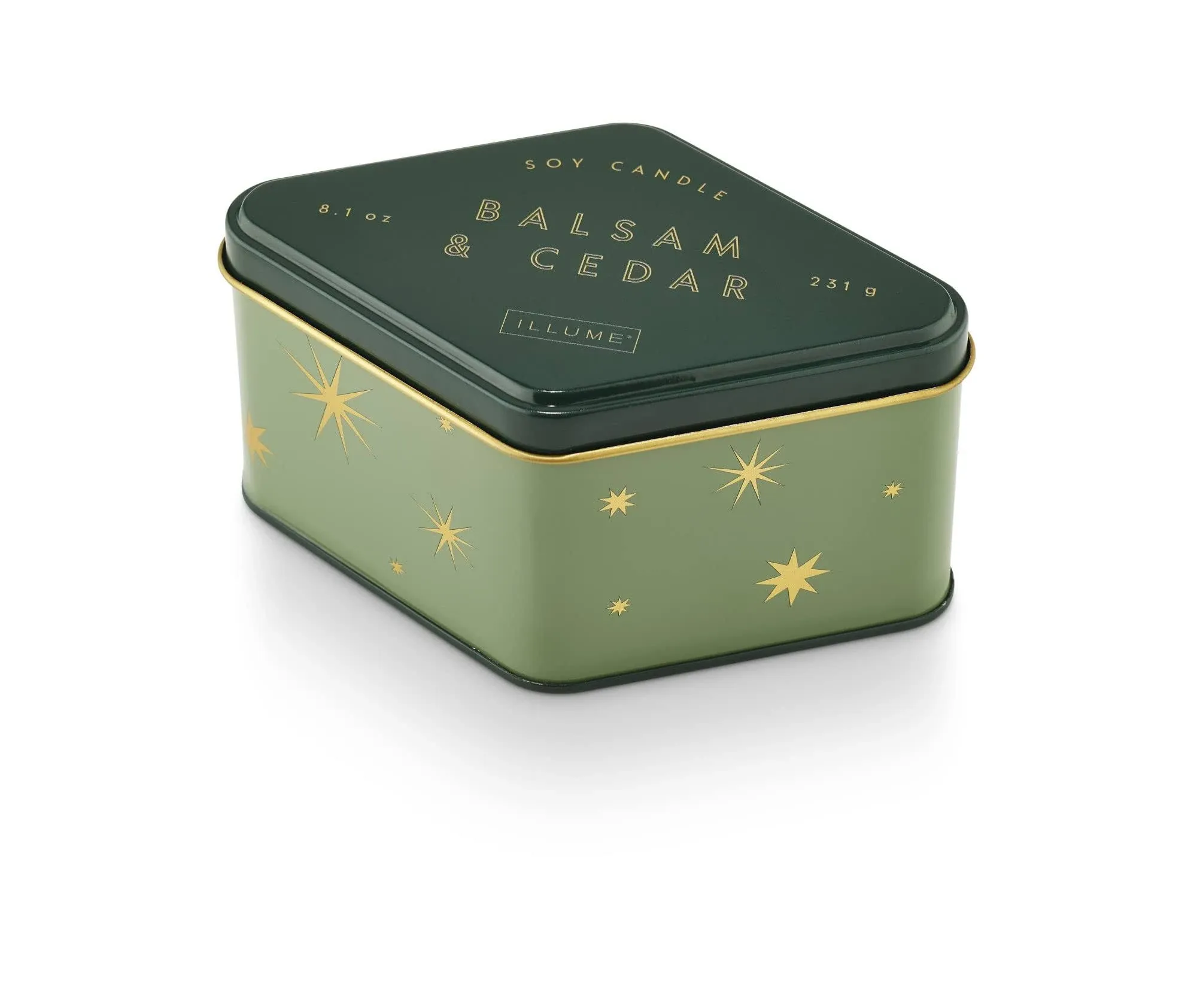 ILLUME Balsam & Cedar Mini Tin Candle, Green