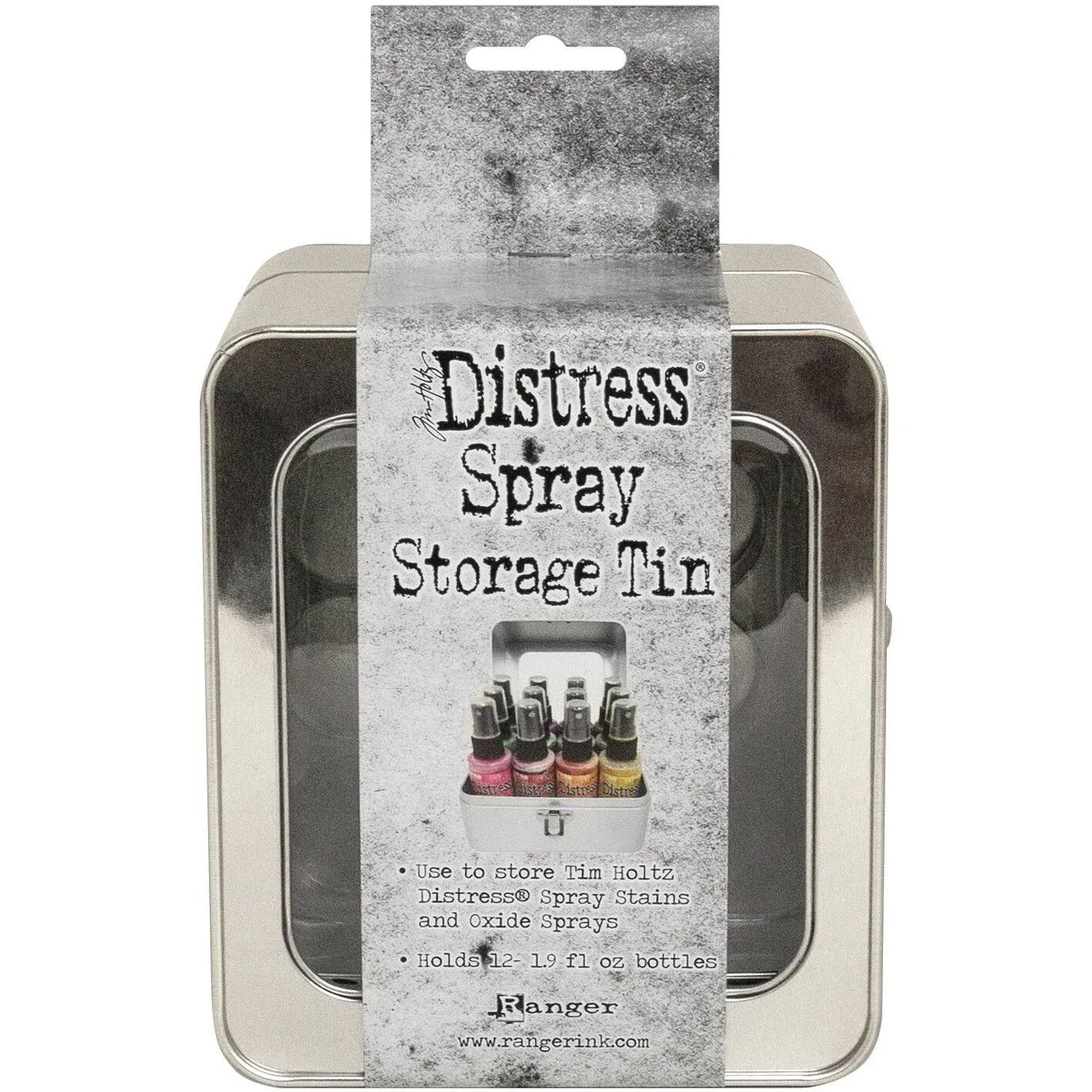 Tim Holtz Distress Oxide Spray Storage Tin Holds 12