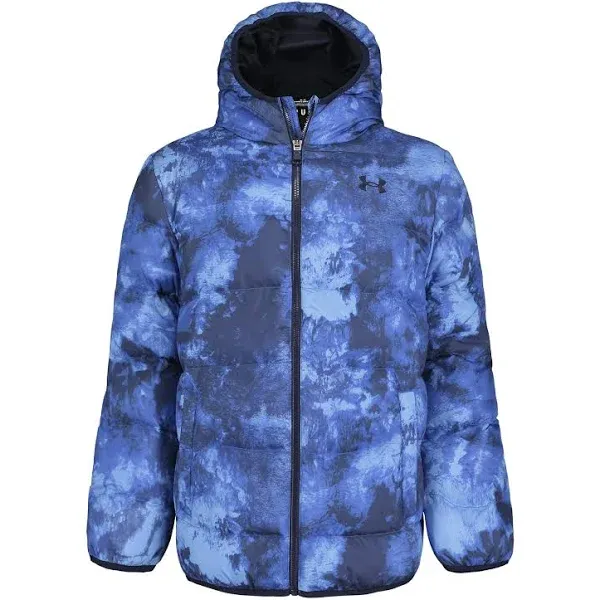 Under Armour Big Boys Pronto Print Puffer Jacket | Versa Blue | Size XL