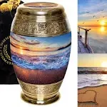 Hawaiian Sunset Cremation Urn for Human Ashes Adult Female for Funeral, Buria...