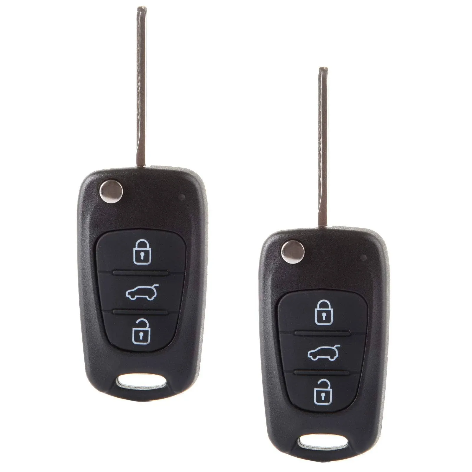 SCITOO 2pcs 3 Buttons Key Fob Keyless Entry Remote Shell Case Pad Replacement for ...