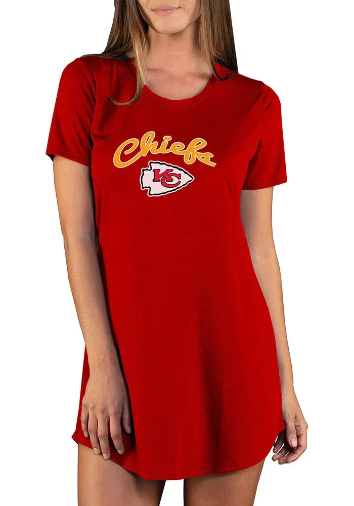 Kansas City Chiefs Concepts Sport Women's Marathon Knit Nightshirt - Red