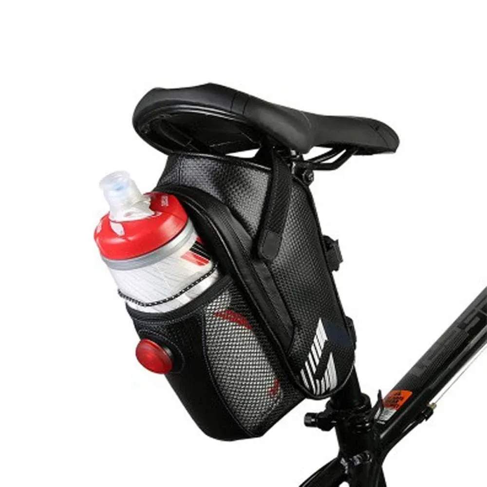 MOOZO Saddle Bag, Waterproof Bike Seat Bag Water Bottle Holder Mountain Road MTB ...