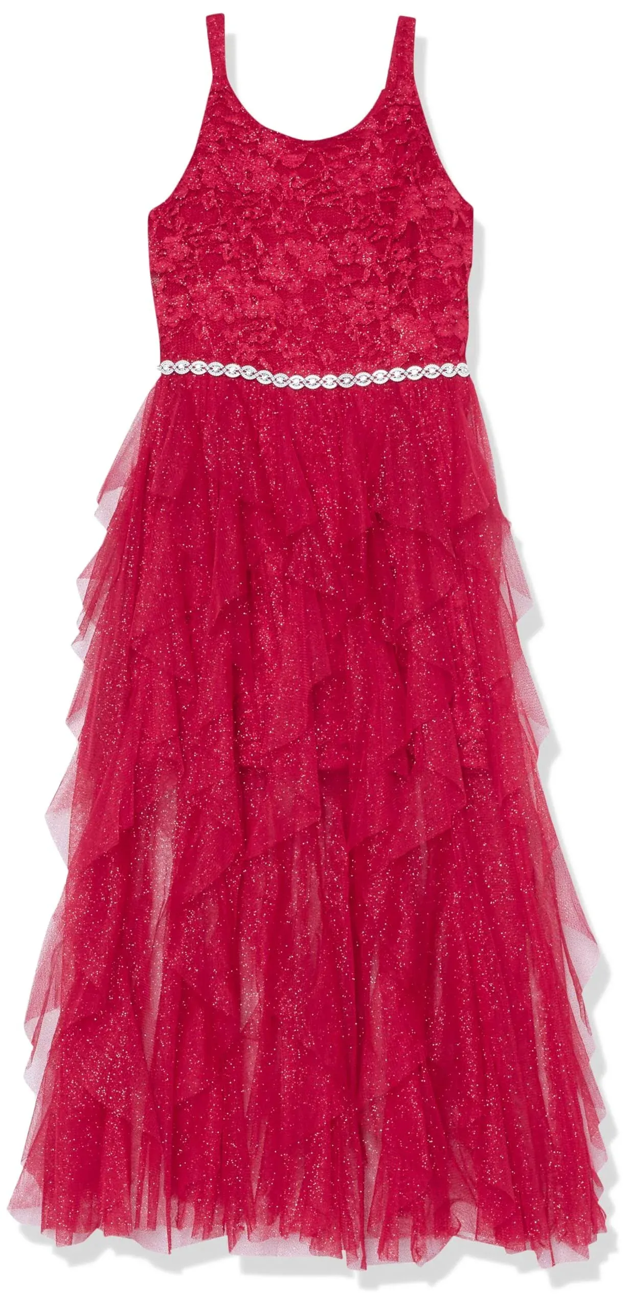 Speechless Girls' Sleeveless Glitter Bodice and Fairy Skirt Maxi Party Dress