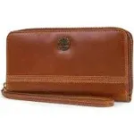 Timberland Zip Around Wallet with Wristlet Strap - Cognac