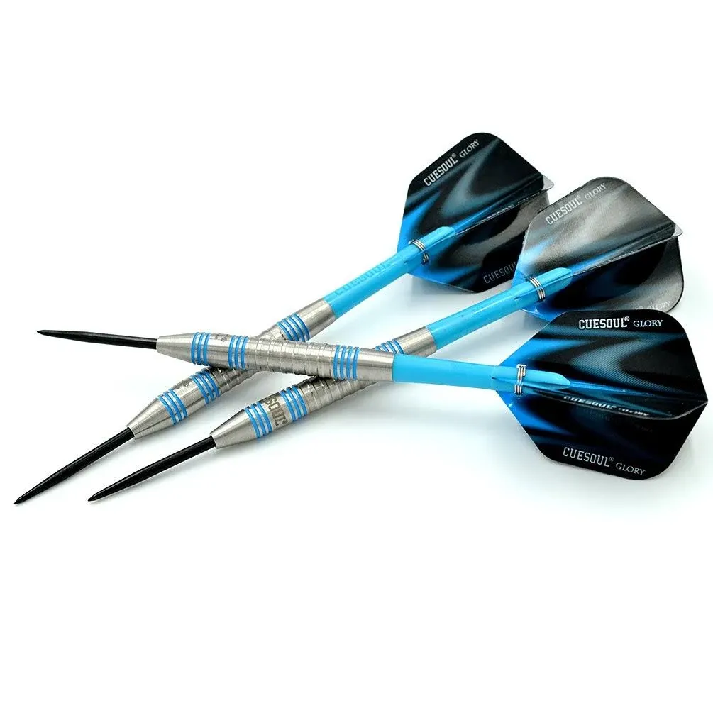 CUESOUL Glory 85 Tungsten 24G Steel Tip Dart Set-Blue Line Colored