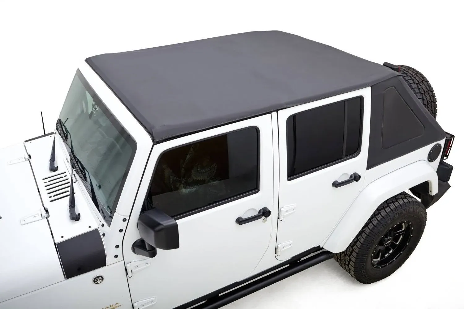 Rugged Ridge 07-18 Jeep Wrangler JKU 4 Dr Black Diamond Stitch Cloth Voyager Top 13861.35