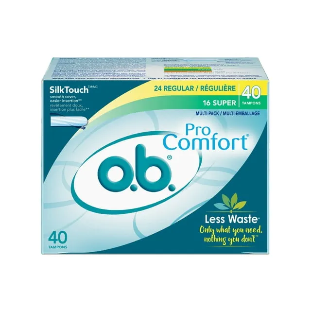 O.B. Tampon Procomfort Regular With Silk Touch Cover, 18 Ea