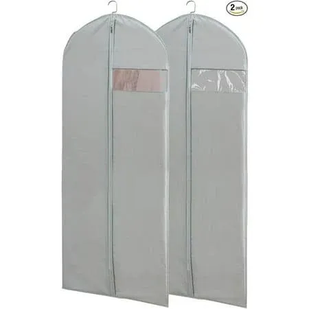 Dress Bags for Gowns Long, 65'' Long Dress Clear Garment Bag(Set of 2, 23.3'' X ...