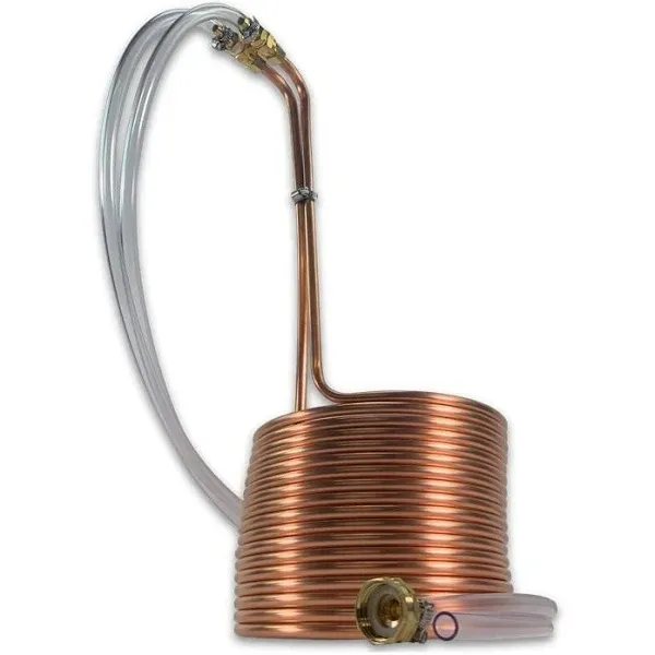 45’ Copper Immersion Wort Chiller, 5-9 Gallon Batch