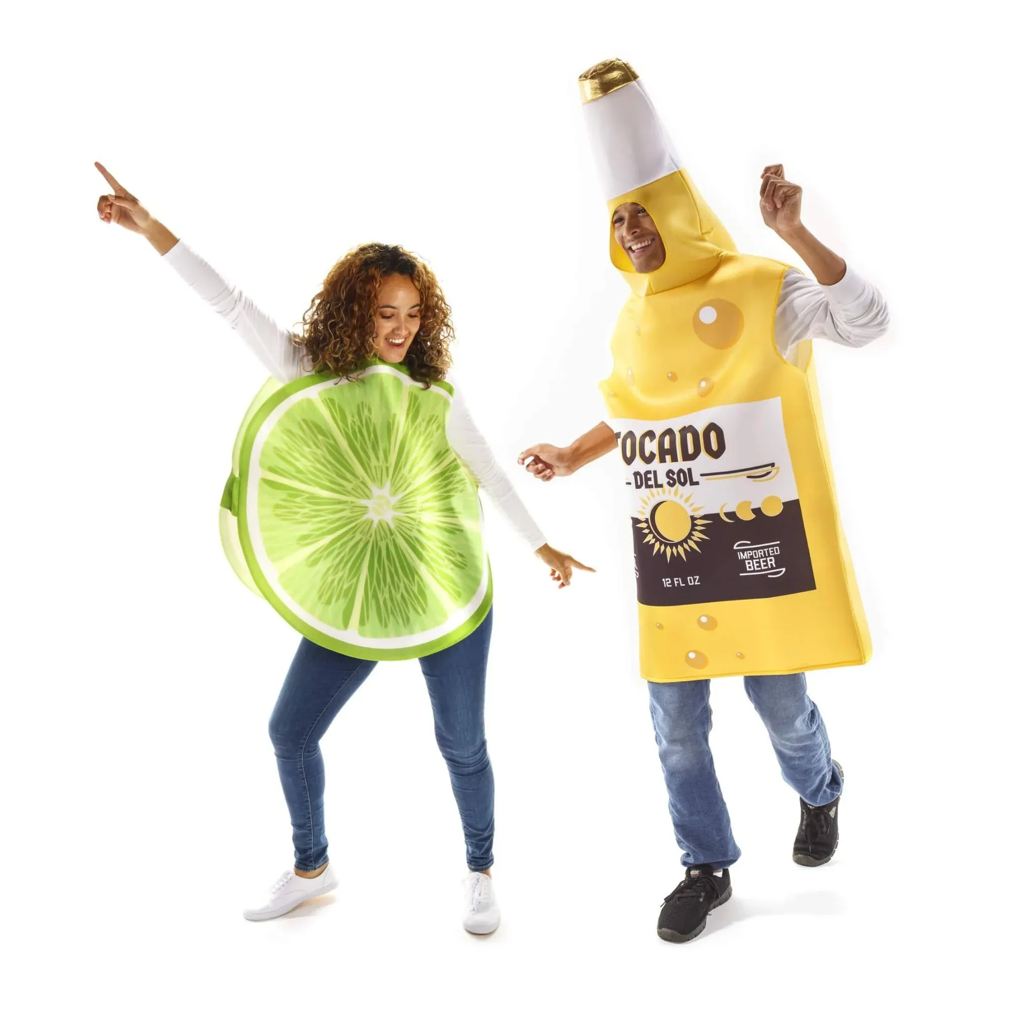 Adult Beer & Lime Halloween Couples Costume