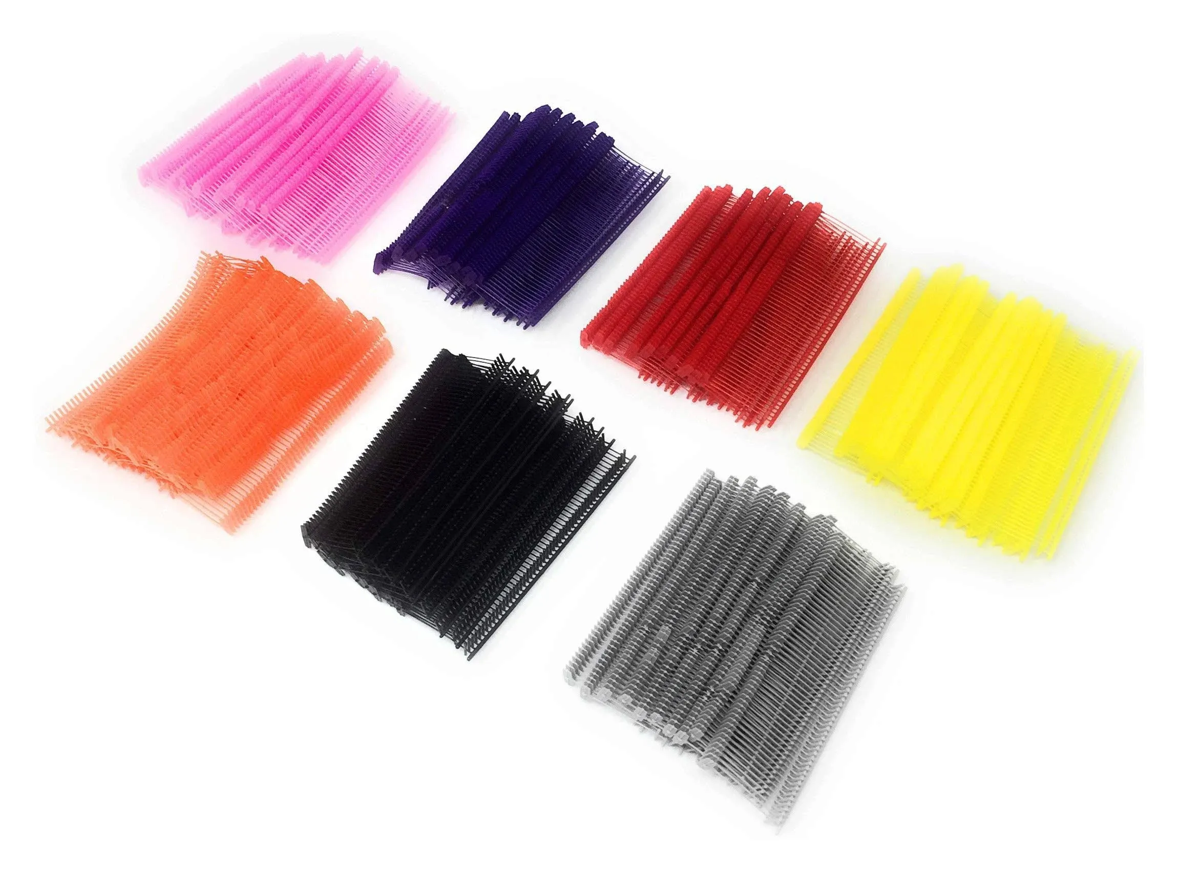 Standard Tagging Gun Barbs Fasteners 1 Inch 500 Each of Black Red Orange Yellow Pink Purple Grey 3500 Total Barbs