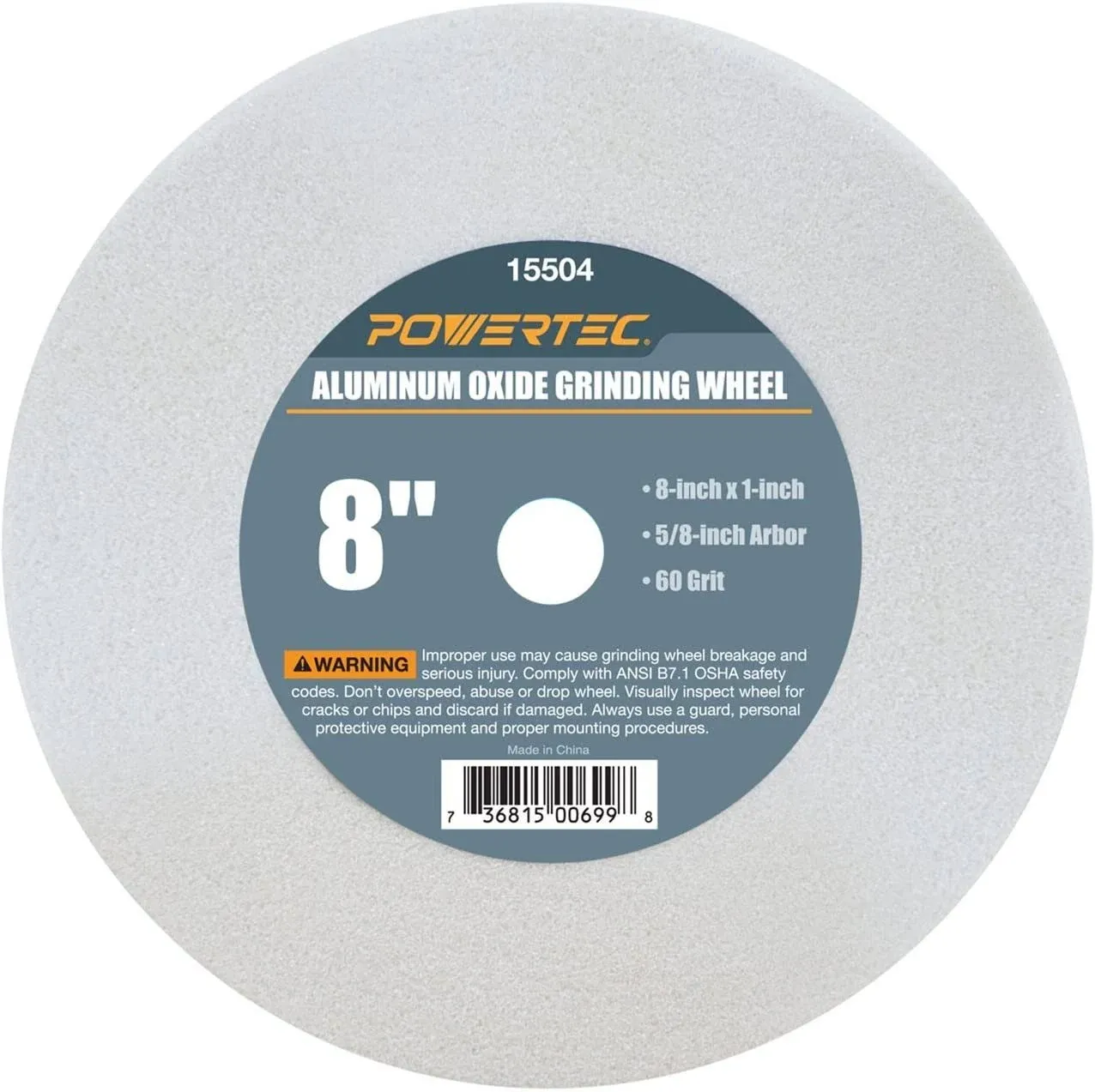 Powertec Grit Aluminum Oxide Grinding Wheel